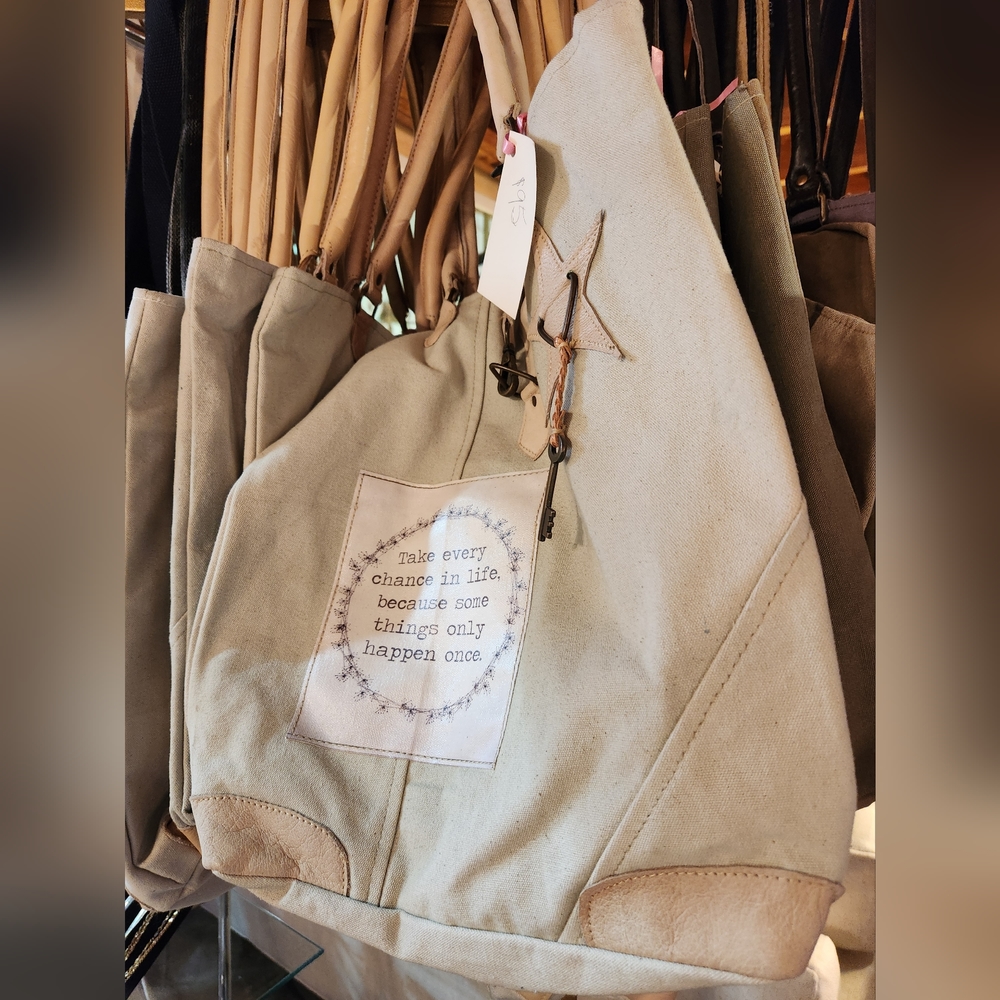 Take Every Chance Totebag - One-of-a-kind Bag made from recycled materials - Picture 14 of 15